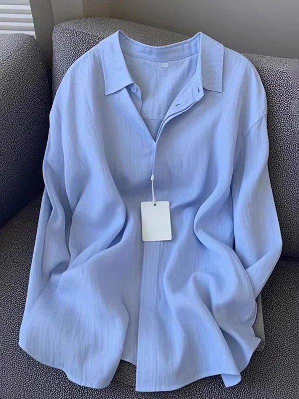 Camisa Amélie de Hermosa: camisa de lino ligero de manga larga y corte holgado