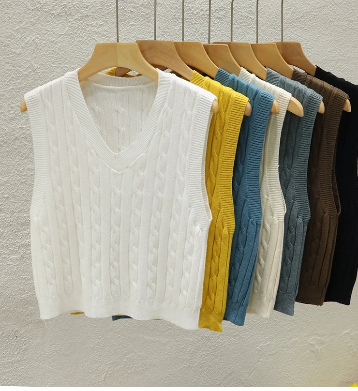 Chaleco Ona — Punto de Escote en V