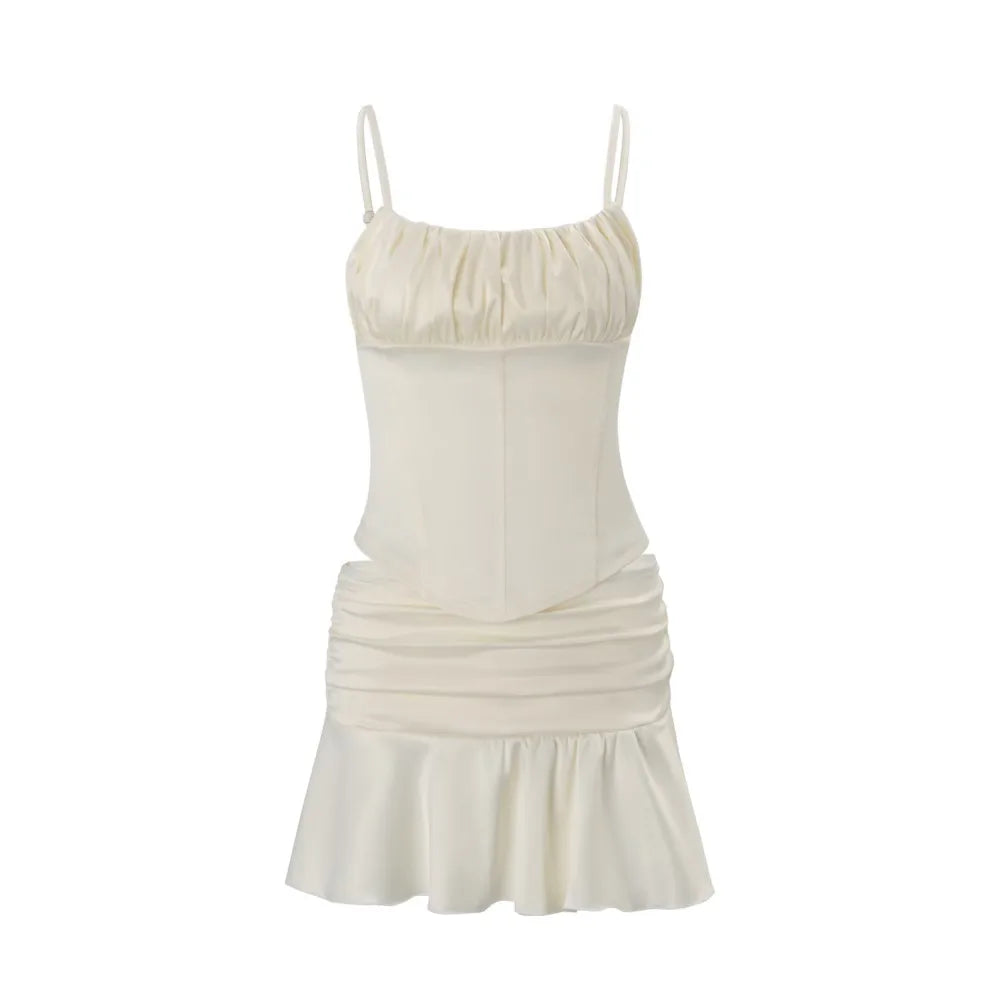 Conjunto Adele — Top de Tirantes y Falda Plisada