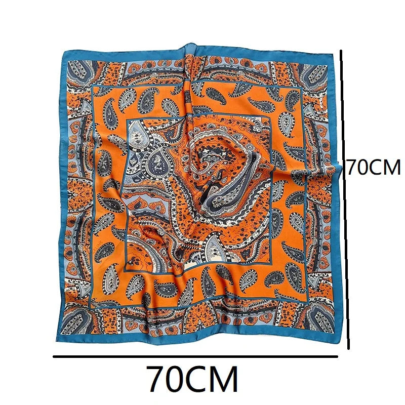 Pañuelo Iris — Seda Estampada 70×70
