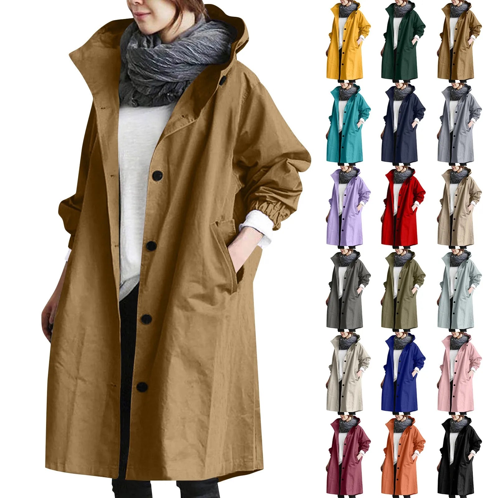 Gabardina Sienna — Larga con Capucha