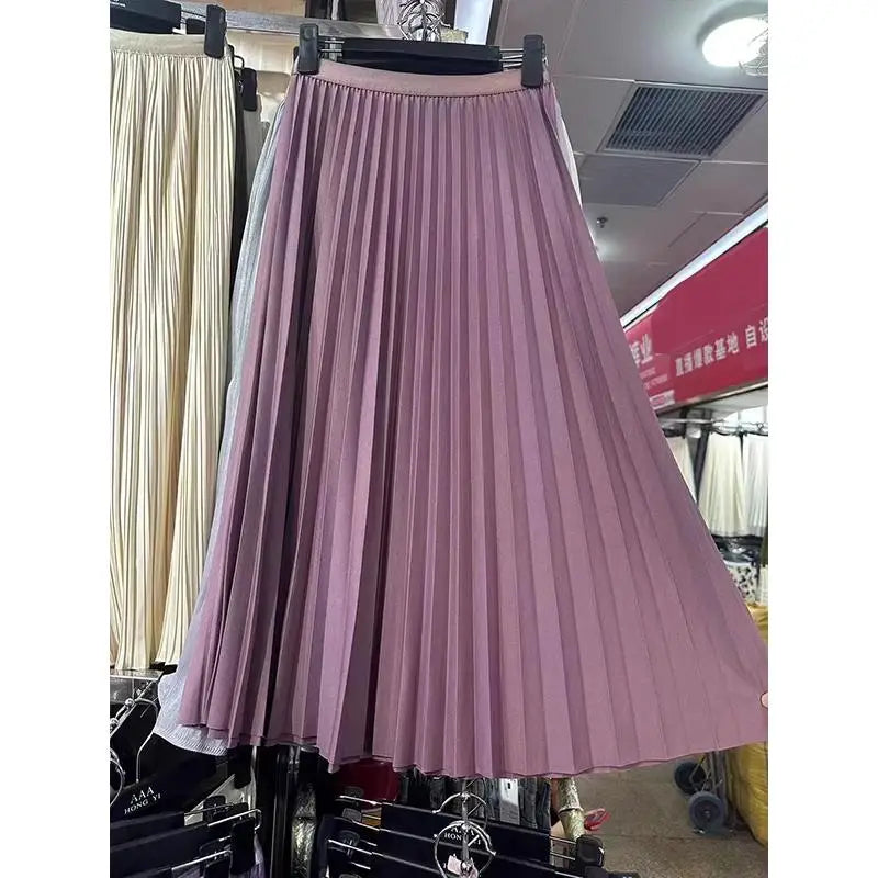 Falda Margot — Plisada Midi de Talle Alto