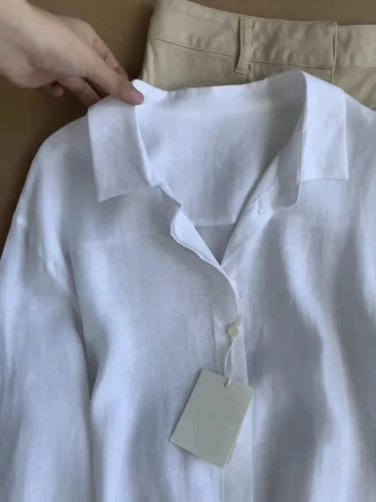 Camisa Amélie — Lino Ligero de Corte Francés