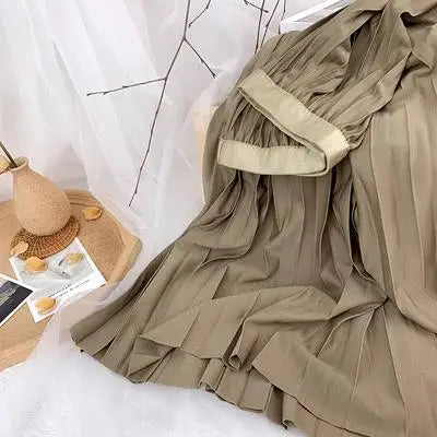 Falda Margot — Plisada Midi de Talle Alto