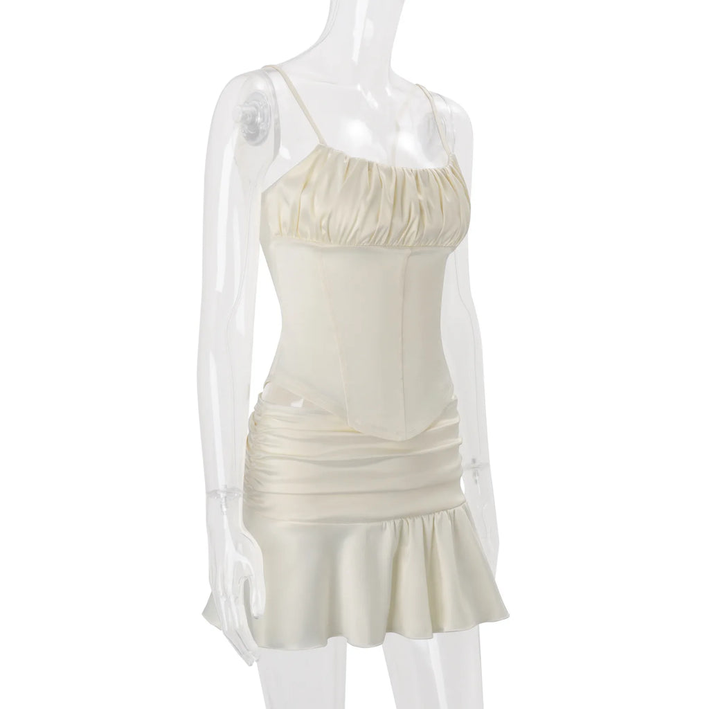 Conjunto Adele — Top de Tirantes y Falda Plisada