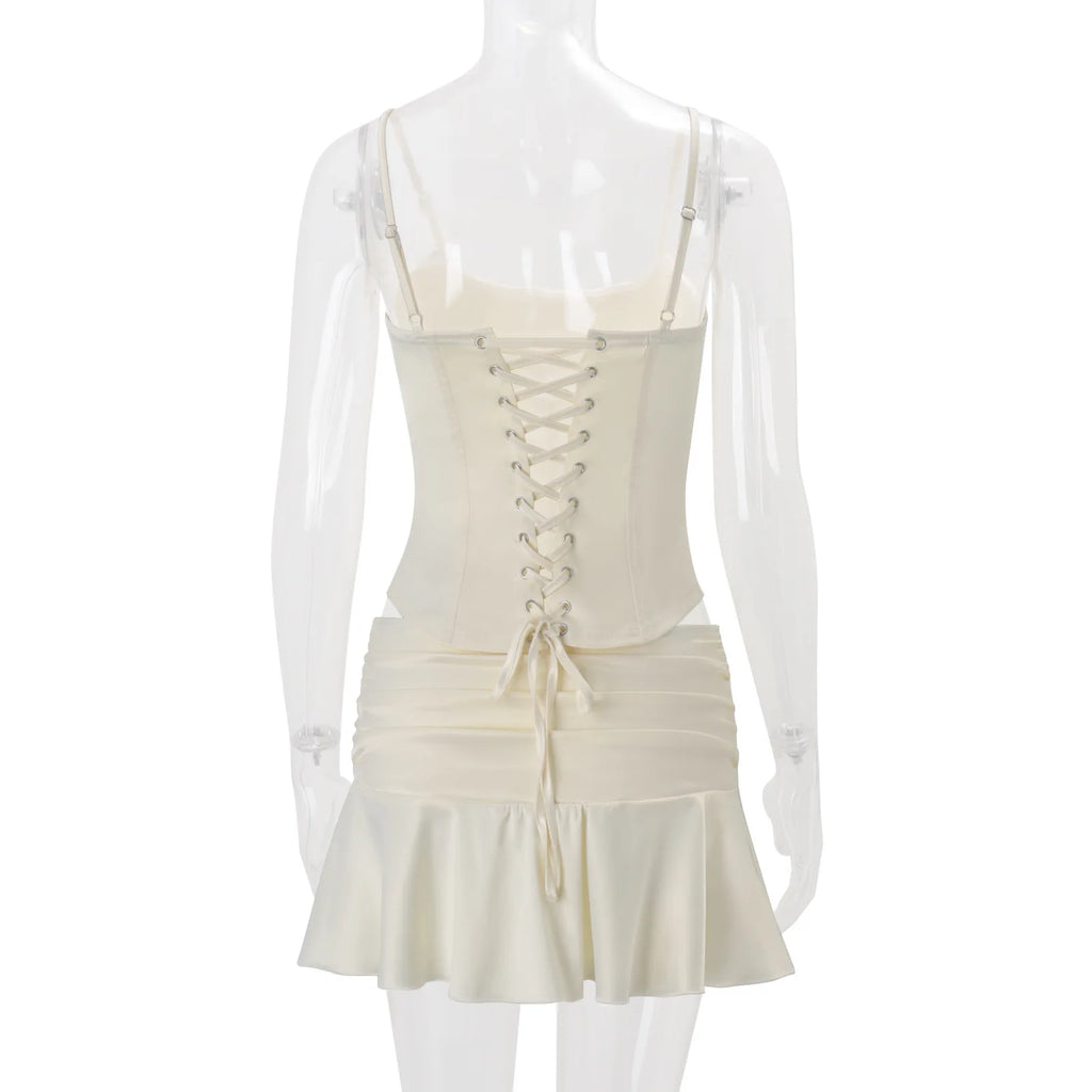 Conjunto Adele — Top de Tirantes y Falda Plisada