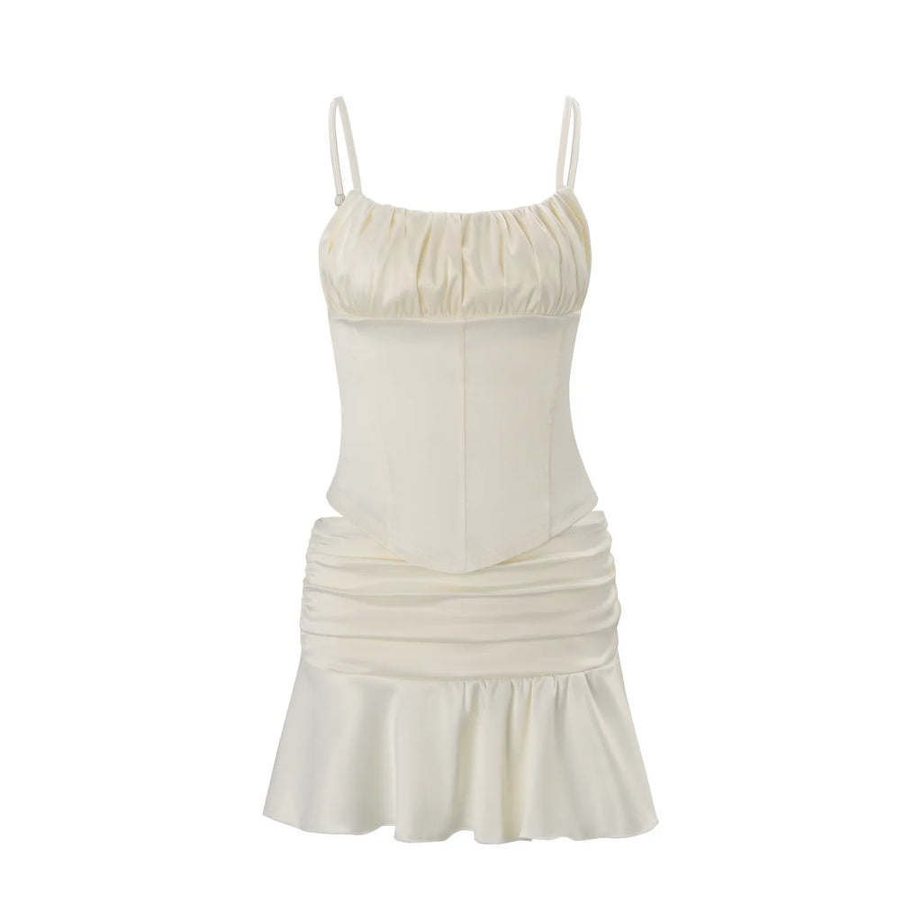 Conjunto Adele — Top de Tirantes y Falda Plisada
