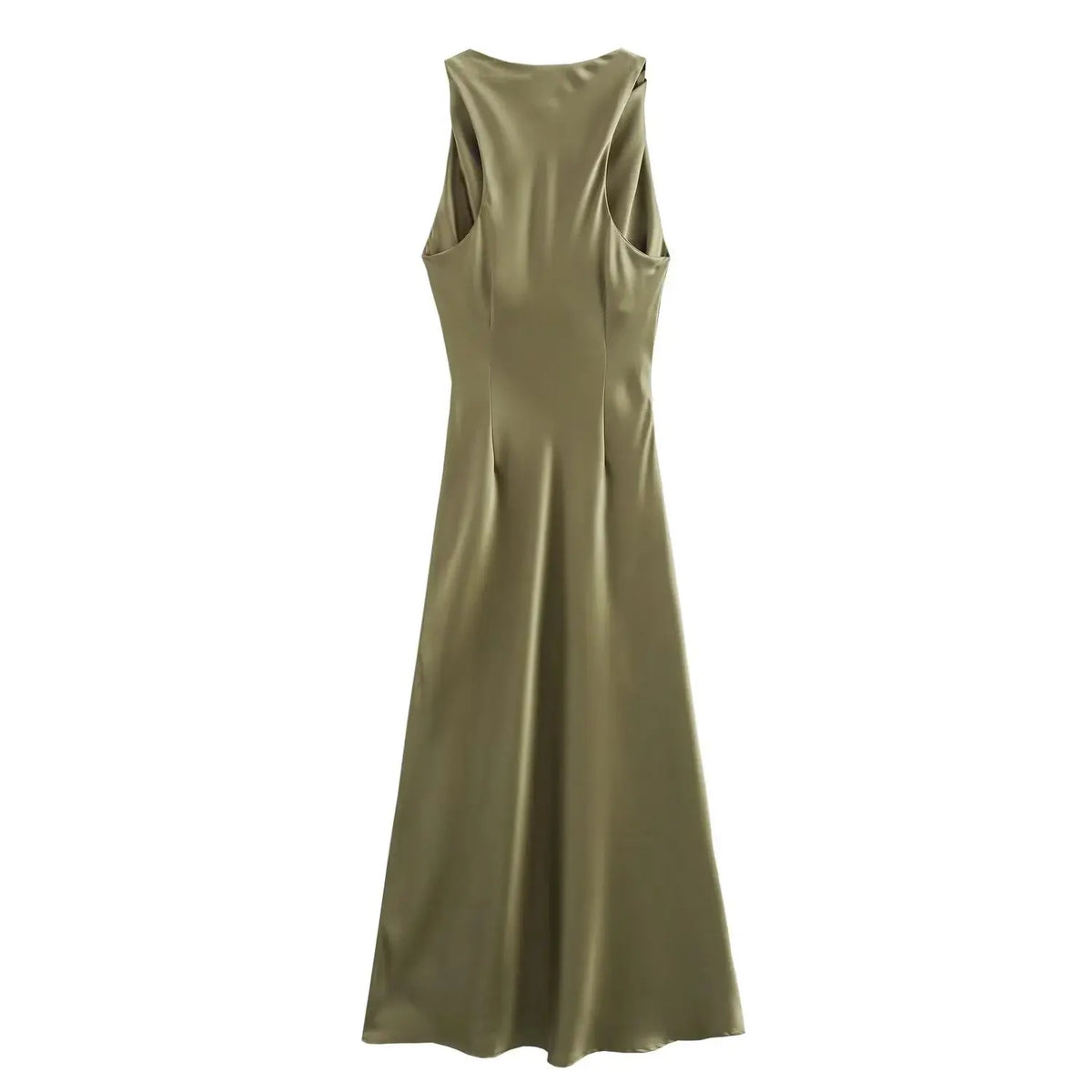 Vestido Selene — Satén Midi de Tirantes