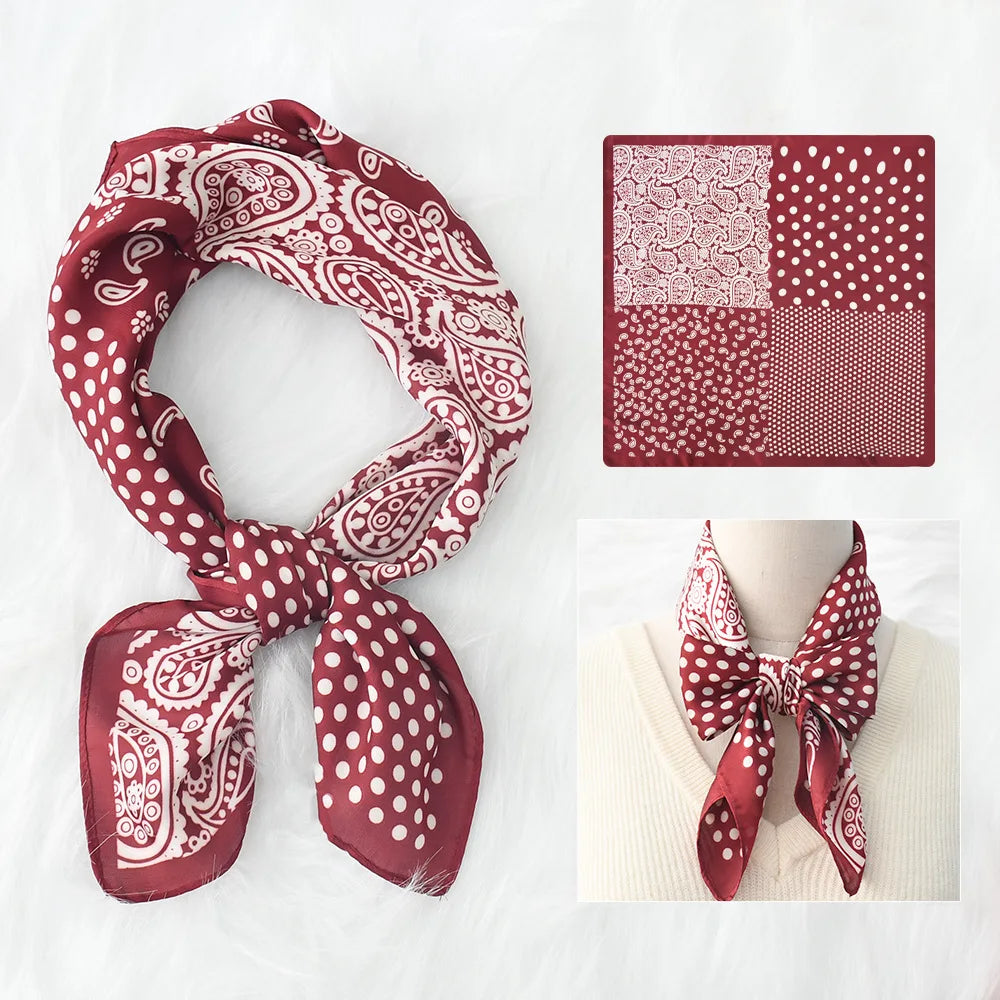 Pañuelo Iris — Seda Estampada 70×70