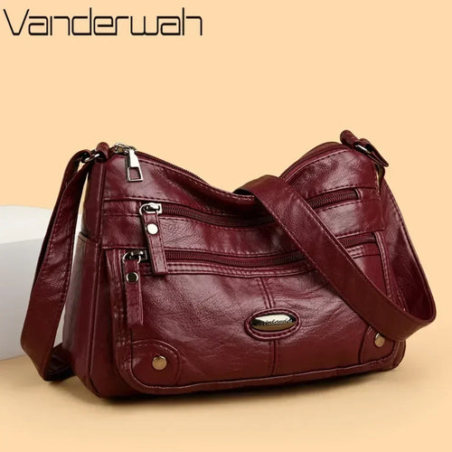 Bolso Renée de Hermosa: bolso bandolera de piel sintética con dos compartimentos y asa regulable